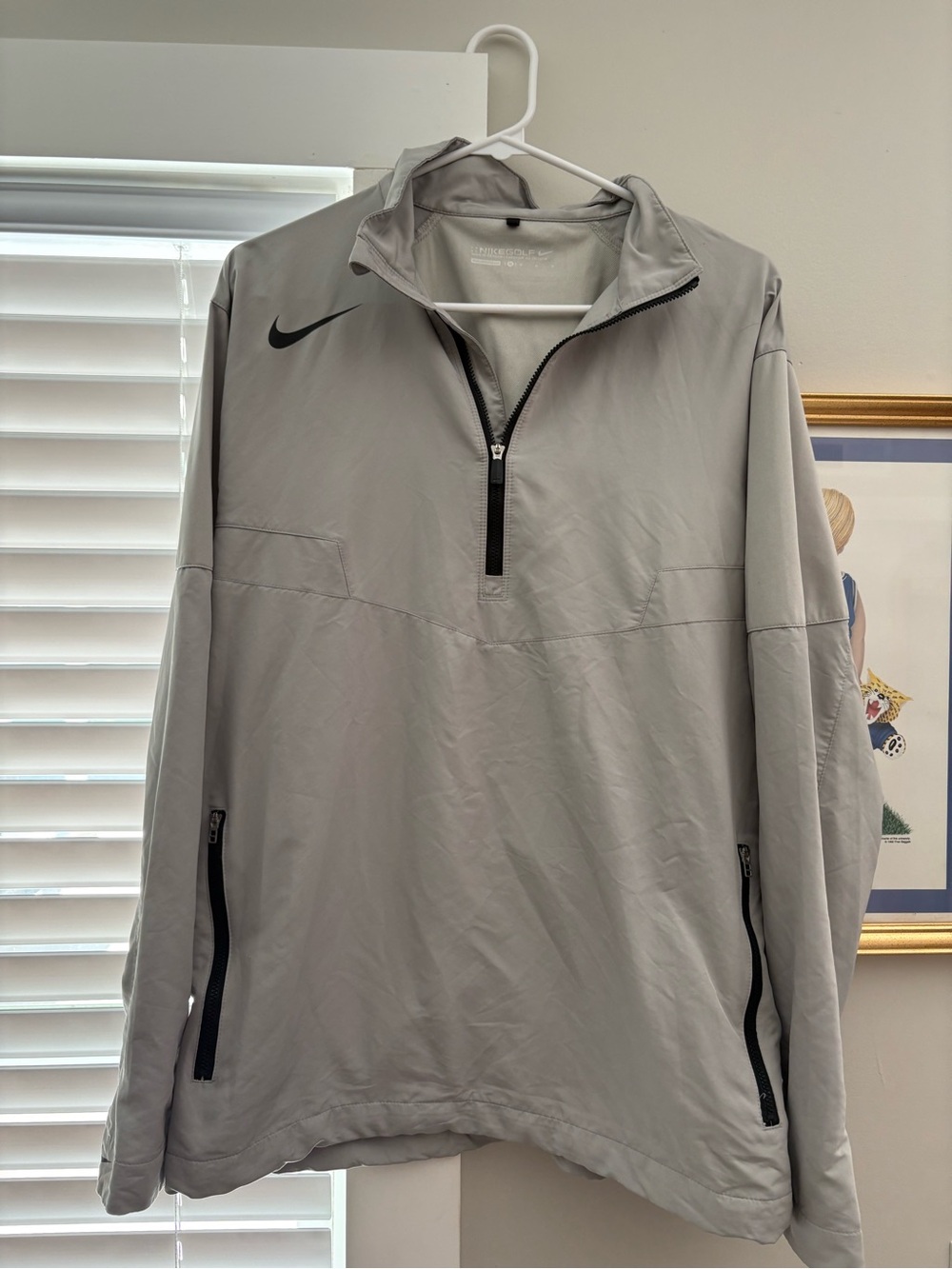 Nike Light Gray Quarter-Zip Pullover Jacket
